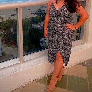 A&F black ruched dress